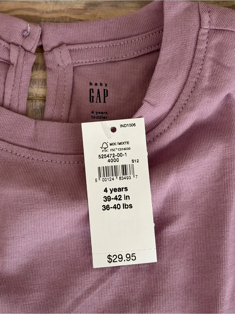 GAP Lavender Long Sleeve Top with Floral Ruffle Hem 💜